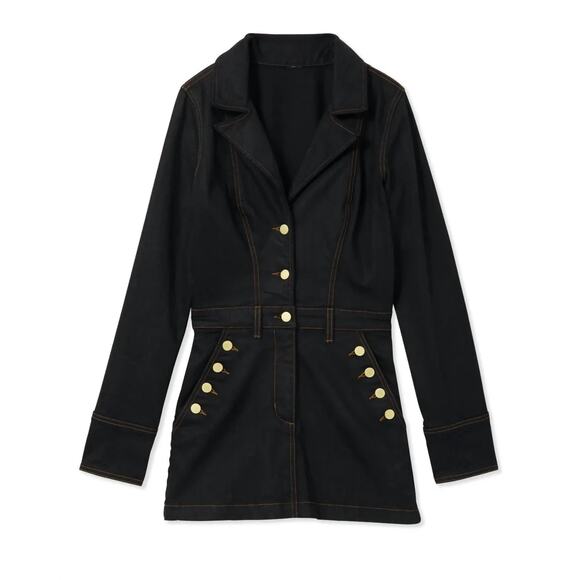 Ramy Brook Jade Dress black Denim size 25 NWT - Picture 3 of 15